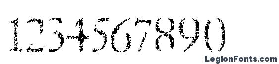 Etched Font, Number Fonts