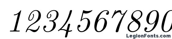 Euclid Italic Font, Number Fonts