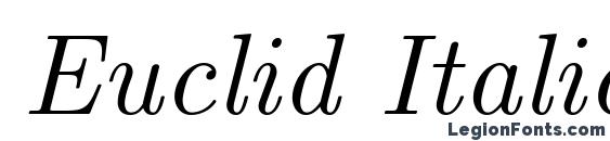 Шрифт Euclid Italic, Все шрифты