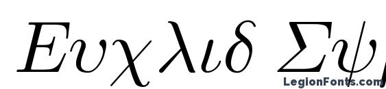 Euclid Symbol Italic font, free Euclid Symbol Italic font, preview Euclid Symbol Italic font