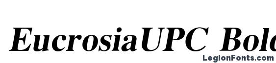 Шрифт EucrosiaUPC Bold Italic