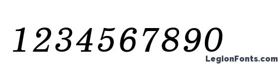 EucrosiaUPC Italic Font, Number Fonts