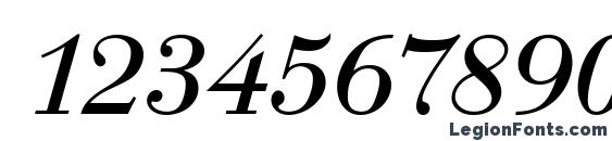 EuroBodT Italic Font, Number Fonts