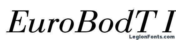 Шрифт EuroBodT Italic