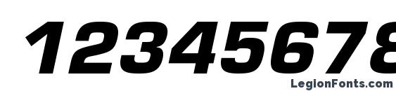 Eurofontc bolditalic Font, Number Fonts