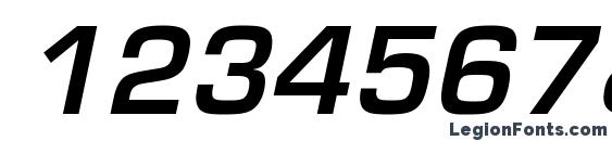 Euromode Bold Italic Font, Number Fonts