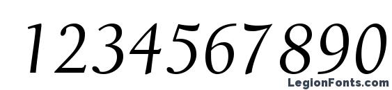 EuroNewstyle Italic Font, Number Fonts
