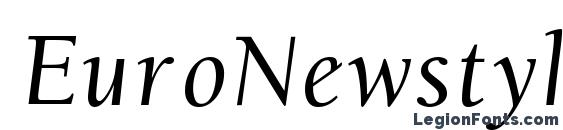 EuroNewstyle Italic font, free EuroNewstyle Italic font, preview EuroNewstyle Italic font
