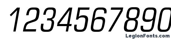 EuropeCond Italic Font, Number Fonts