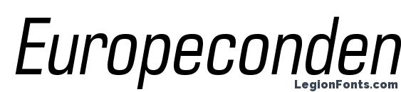 шрифт Europecondensedc italic, бесплатный шрифт Europecondensedc italic, предварительный просмотр шрифта Europecondensedc italic