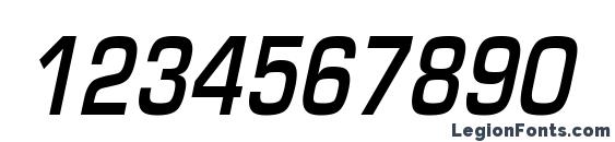 EuroseCond Italic Font, Number Fonts