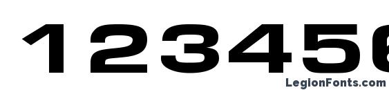 EuroseWideHeavy Regular Font, Number Fonts