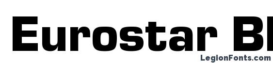 Eurostar Black font, free Eurostar Black font, preview Eurostar Black font