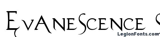 Evanescence series b prespaced Font