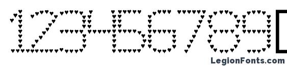 Evelyns Heart Font, Number Fonts