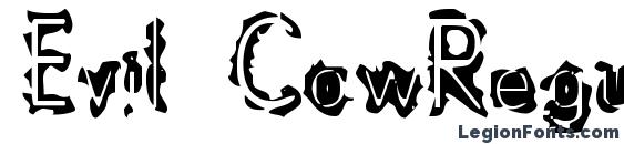 Evil CowRegular font, free Evil CowRegular font, preview Evil CowRegular font