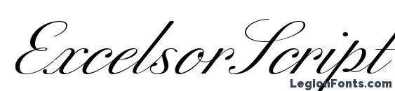 ExcelsorScript Italic Font
