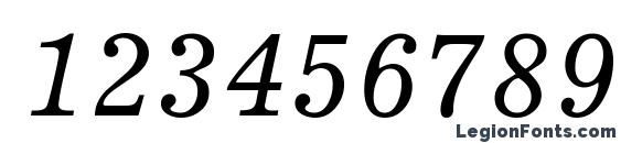 Exemplary Italic Font, Number Fonts