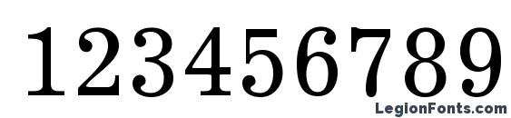 Exemplary Regular DB Font, Number Fonts