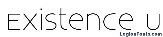 Existence unicaselight Font