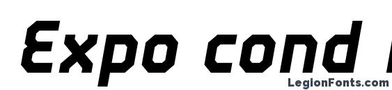 шрифт Expo cond bold italic, бесплатный шрифт Expo cond bold italic, предварительный просмотр шрифта Expo cond bold italic