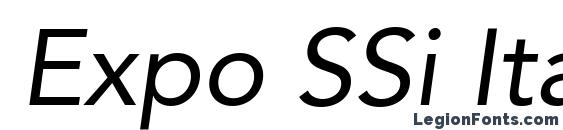 Expo SSi Italic Font