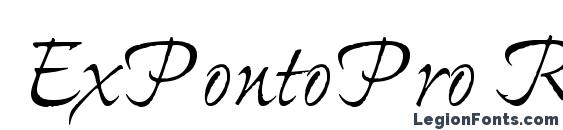 шрифт ExPontoPro Regular, бесплатный шрифт ExPontoPro Regular, предварительный просмотр шрифта ExPontoPro Regular