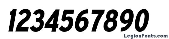 ExpresswayCd BoldItalic Font, Number Fonts