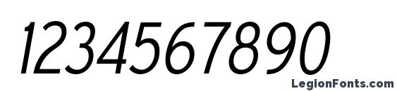 ExpresswayCdLt Italic Font, Number Fonts