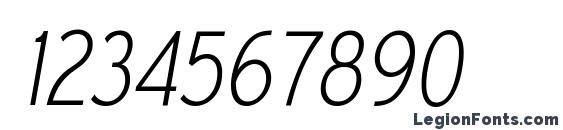 ExpresswayCdXl Italic Font, Number Fonts