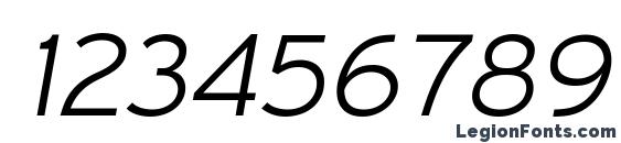 ExpresswayLt Italic Font, Number Fonts