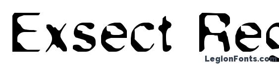 шрифт Exsect Regular, бесплатный шрифт Exsect Regular, предварительный просмотр шрифта Exsect Regular