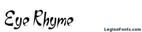 Eye Rhyme font, free Eye Rhyme font, preview Eye Rhyme font