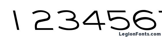 EyechartBackslant Regular Font, Number Fonts