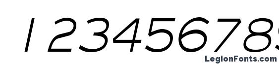 EyechartCondensed Italic Font, Number Fonts