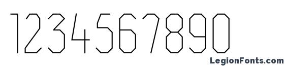 F4aAgentCondThin Font, Number Fonts