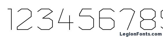F4aAgentThin Font, Number Fonts