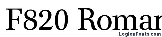 F820 Roman Regular font, free F820 Roman Regular font, preview F820 Roman Regular font