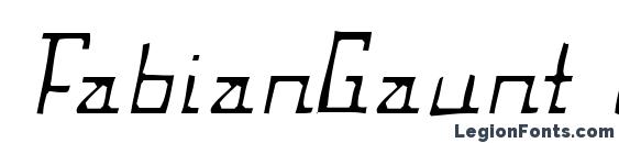 шрифт FabianGaunt Italic, бесплатный шрифт FabianGaunt Italic, предварительный просмотр шрифта FabianGaunt Italic