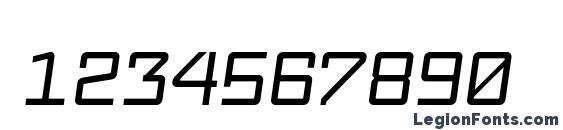 Fabryka 4F Medium Italic Font, Number Fonts