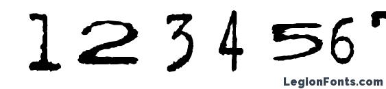 Facerg Font, Number Fonts