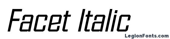 Facet Italic Font, Free Fonts