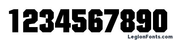 FacetBlack Regular Font, Number Fonts