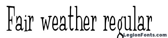 Fair weather regular Font, Lettering Fonts