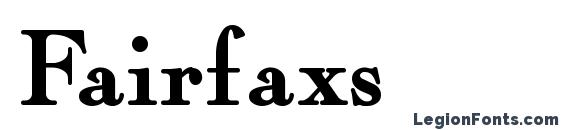 Fairfaxs Font