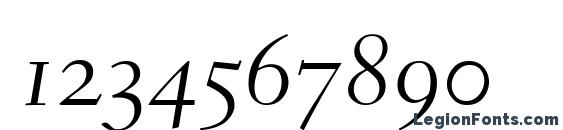 Fairfield LH 46 Swash Light Italic Old Style Figures Font, Number Fonts
