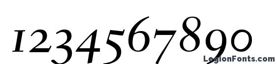 Fairfield LH 56 Swash Medium Italic Old Style Figures Font, Number Fonts
