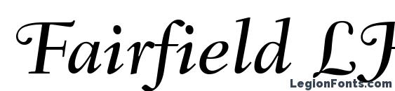 Fairfield LH 56 Swash Medium Italic Old Style Figures Font, Calligraphy Fonts