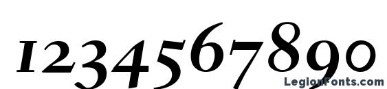 Fairfield LH 76 Swash Bold Italic Old Style Figures Font, Number Fonts