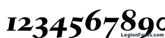 Fairfield LH 86 Swash Heavy Italic Old Style Figures Font, Number Fonts
